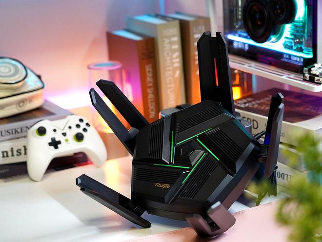 锐捷天蝎BE72Pro电竞路由：WiFi7赋能三重AI加持轻松穿墙(图2)